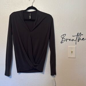 Bobi Los Angeles Crossover V Neck Long Sleeve Top NWT Size XS